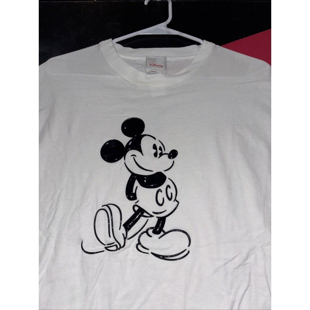 Disney Store Mickey Mouse T-shirt Puff Graphic Mens Large Vintage Logo Y2K